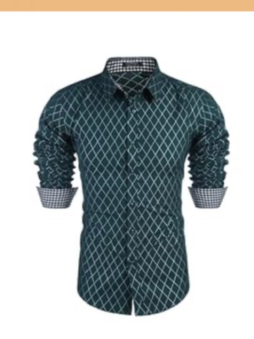 Coofandy  Patterned Men's Dress Shirt